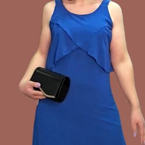 Vestido midi azulão