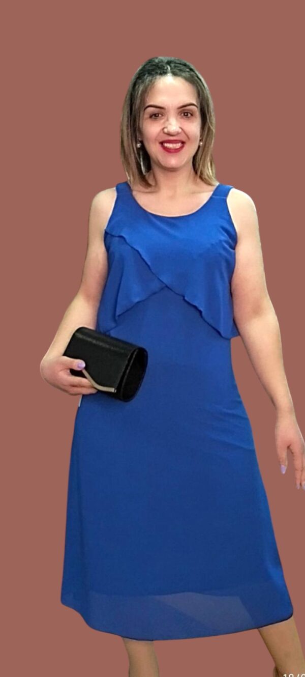 Vestido midi azulão