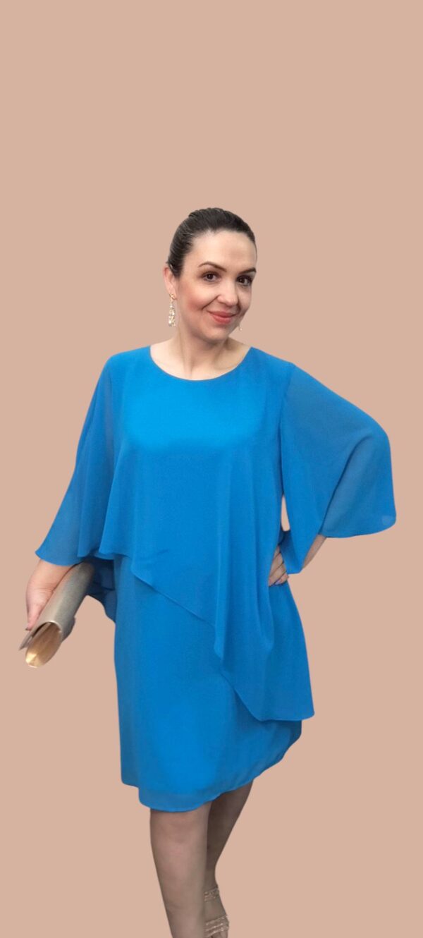Vestido com capa Azul